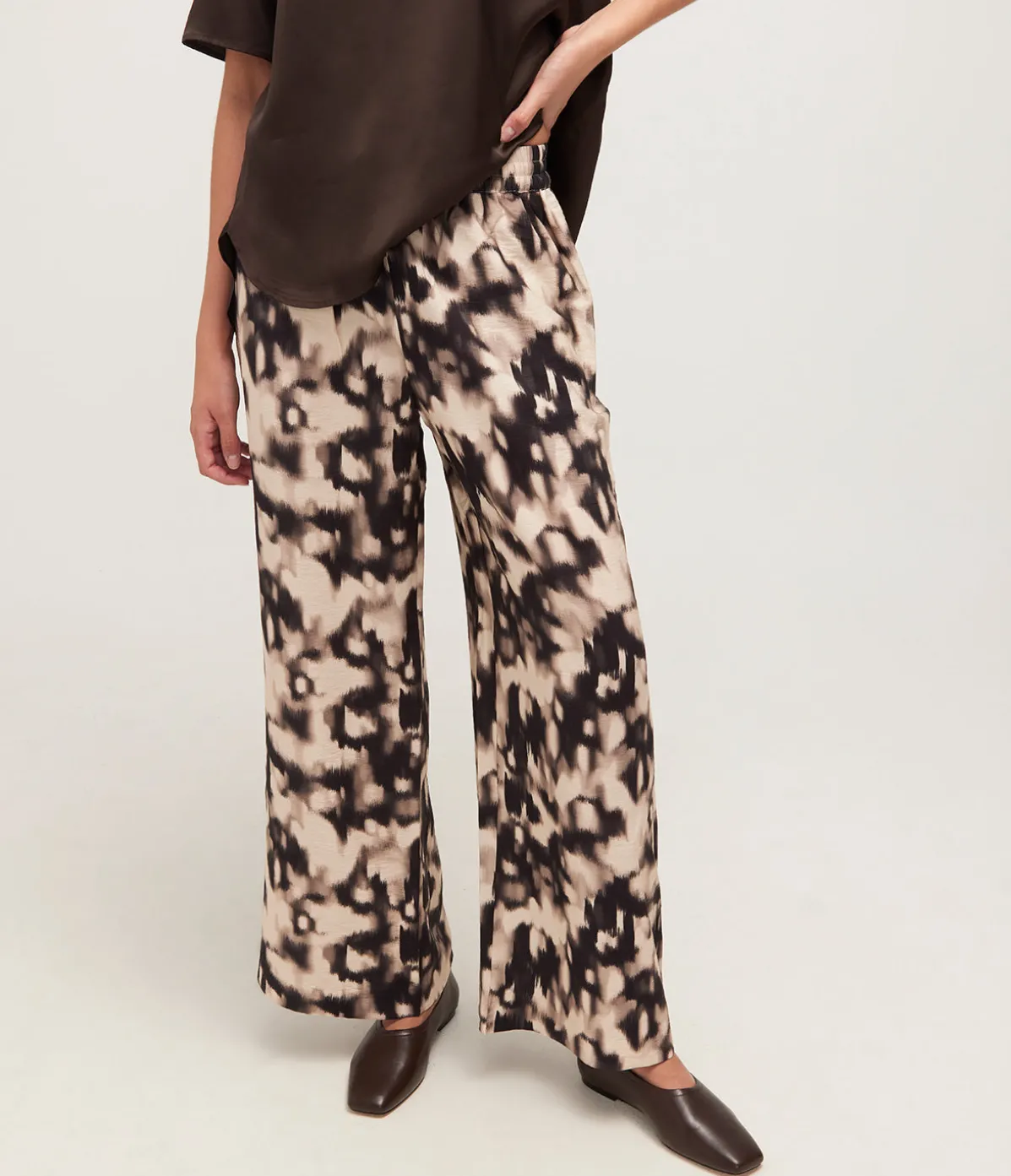 Sahelena Wide Leg Pants In Animalier