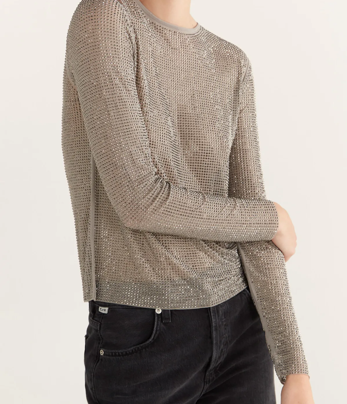 Samagda Dimante Top In Light Grey