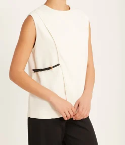Sambac Sleeveless Top In Ivory