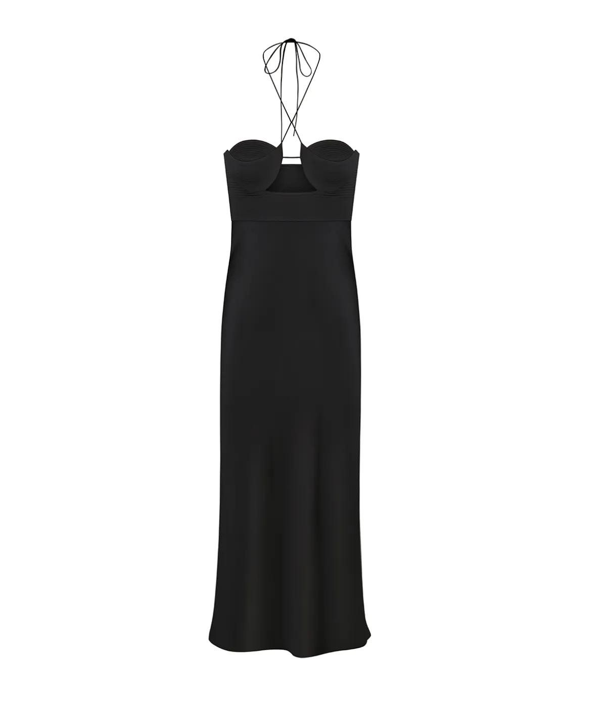 Sarah Halter Midi Dress In Black