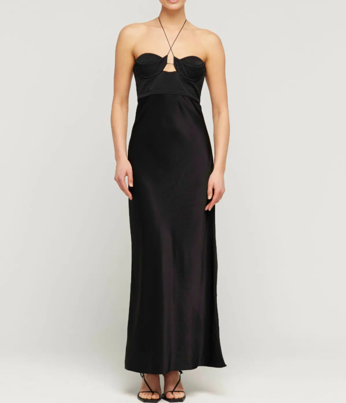 Sarah Halter Midi Dress In Black