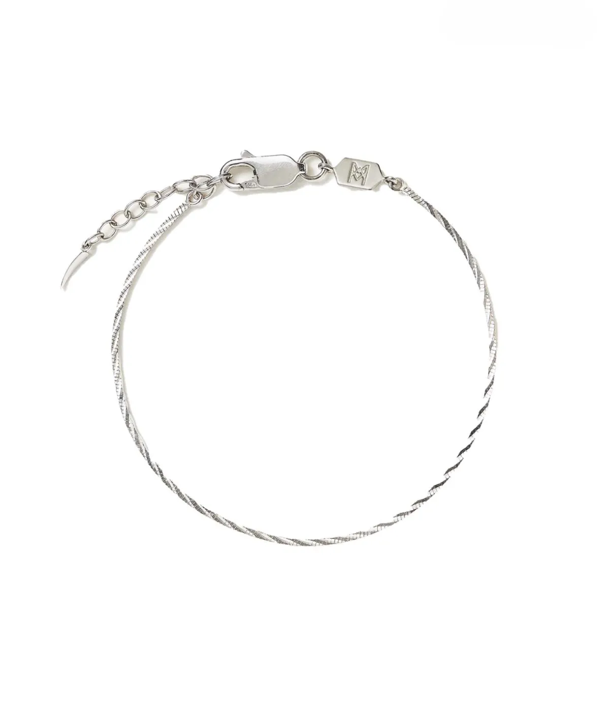 Savi Asymmetric Square Chain Bracelet In Silver