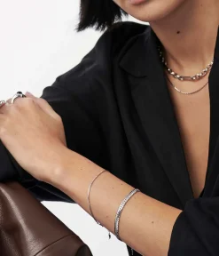 Savi Asymmetric Square Chain Bracelet In Silver