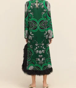 Seraphina Crepe Dress In Enchantress Emerald