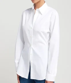 Shaped Poplin Shirt In White