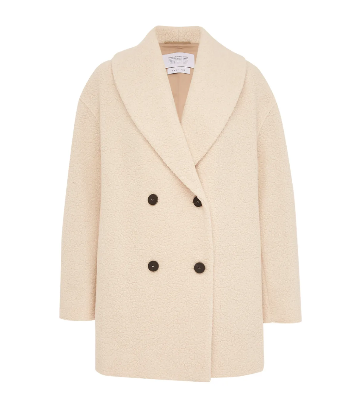 Shawl Collar Wool Jacket In Ecru