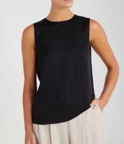 Shell Silk Top In Black