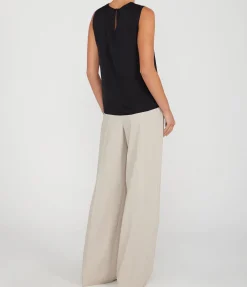 Shell Silk Top In Black