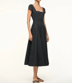 Short Sleeve Wells Dress In Black