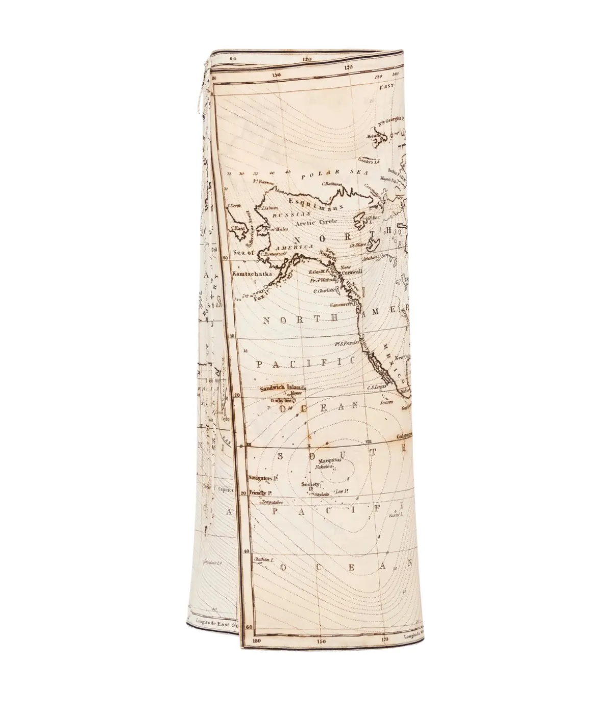 Silk Wrap Tie Skirt In Atlas