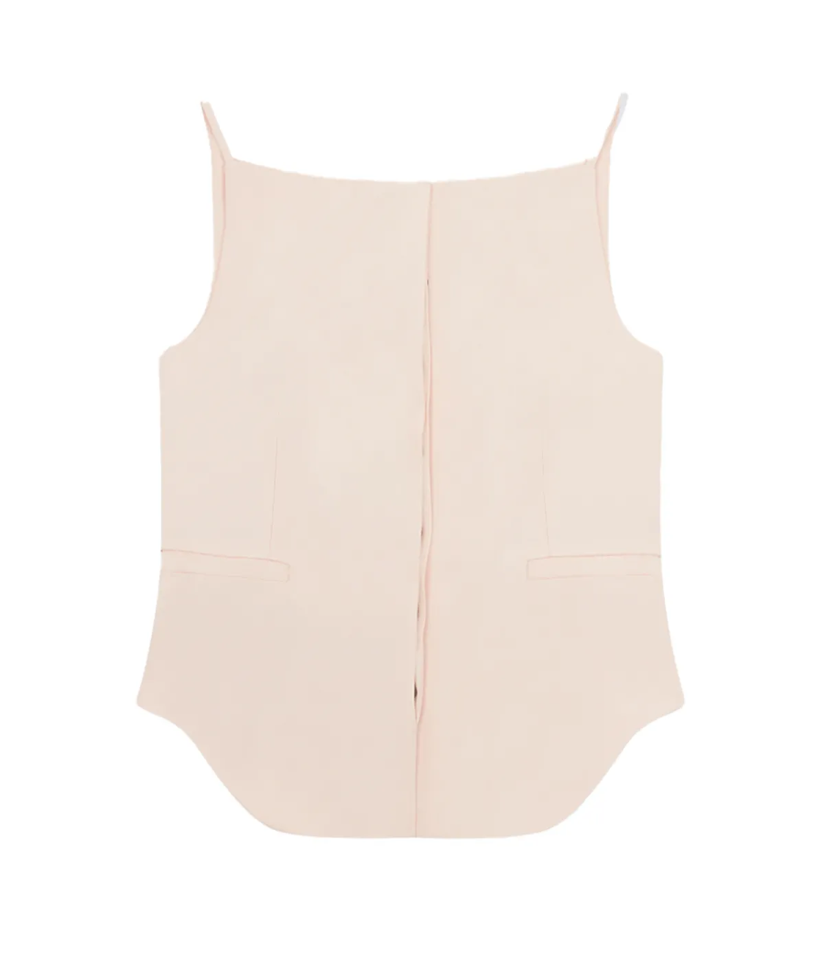 Sleeveless Linen Blend Top In Cream Rose