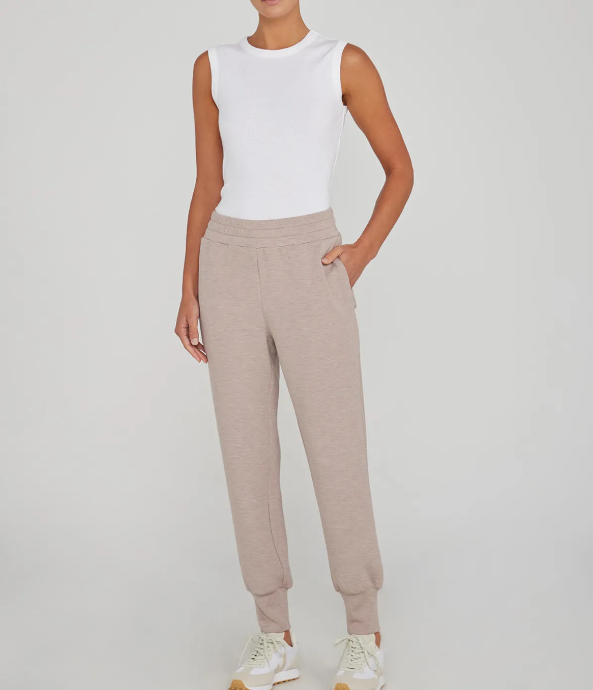 Slim Cuff 25 Pant In Taupe Marle