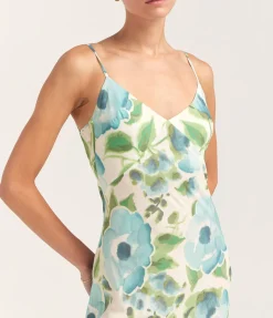 Slip Maxi Dress In Isles