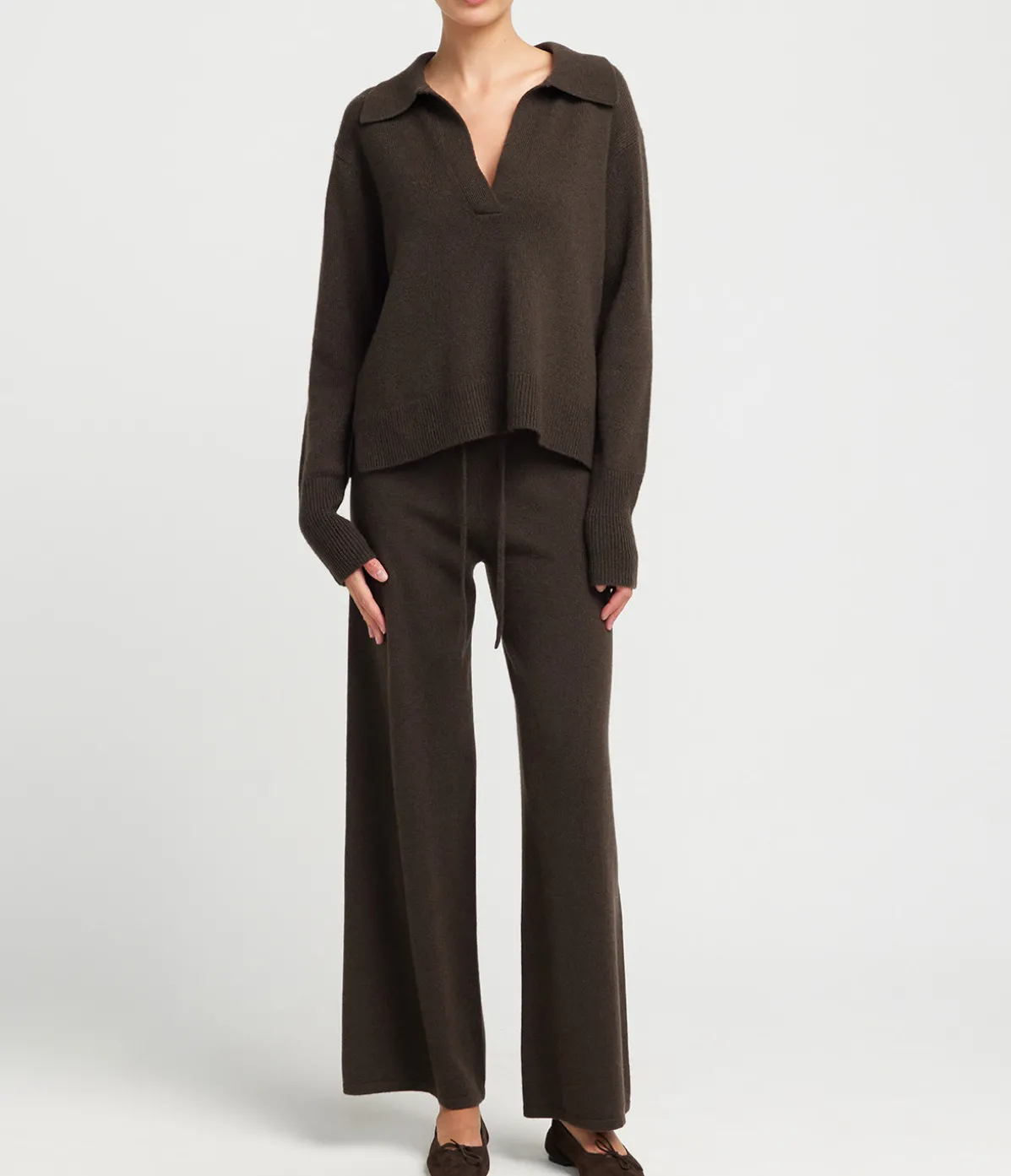 Sofi Wide Leg Trouser In Wood