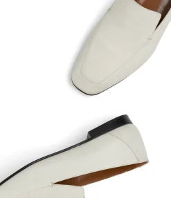 Soft Leather Loafer In Ecru