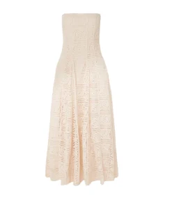 Solia Strapless Dress In Gardenia