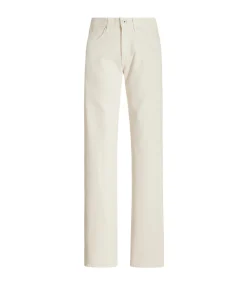 Sophie Long Mid Rise Straight Leg Jean In Cream