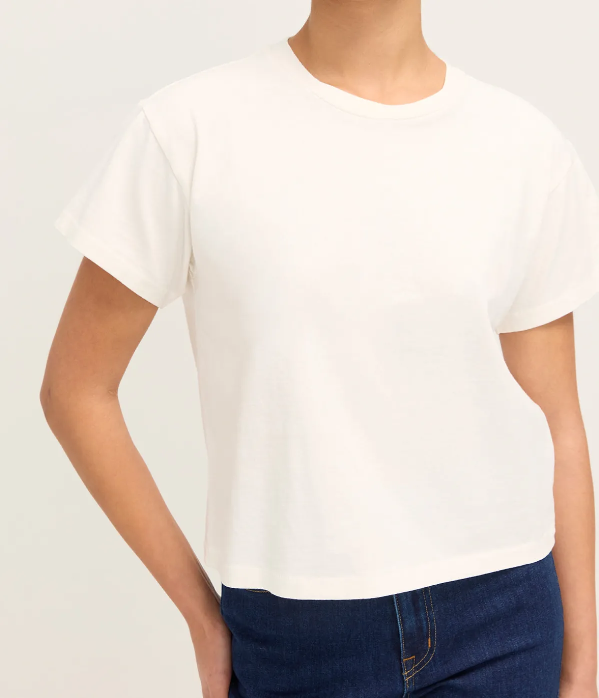 Square Tee In Natural White