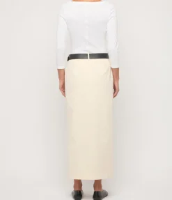 Steffie Boatneck Tee In White