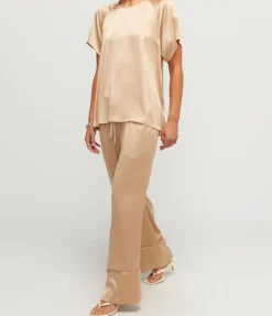 Stella Silk Satin PJ Pant In Honey