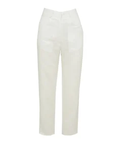 Straight Leg Tailored Pants In White