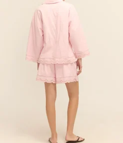 Table Cloth Lace Top In Ballet Pink