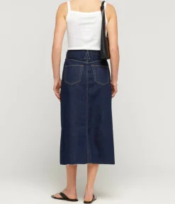 Taylor Midi Skirt In Midnight Mile