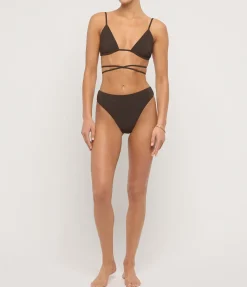 The Wrap Triangle Bikini Top In Espresso