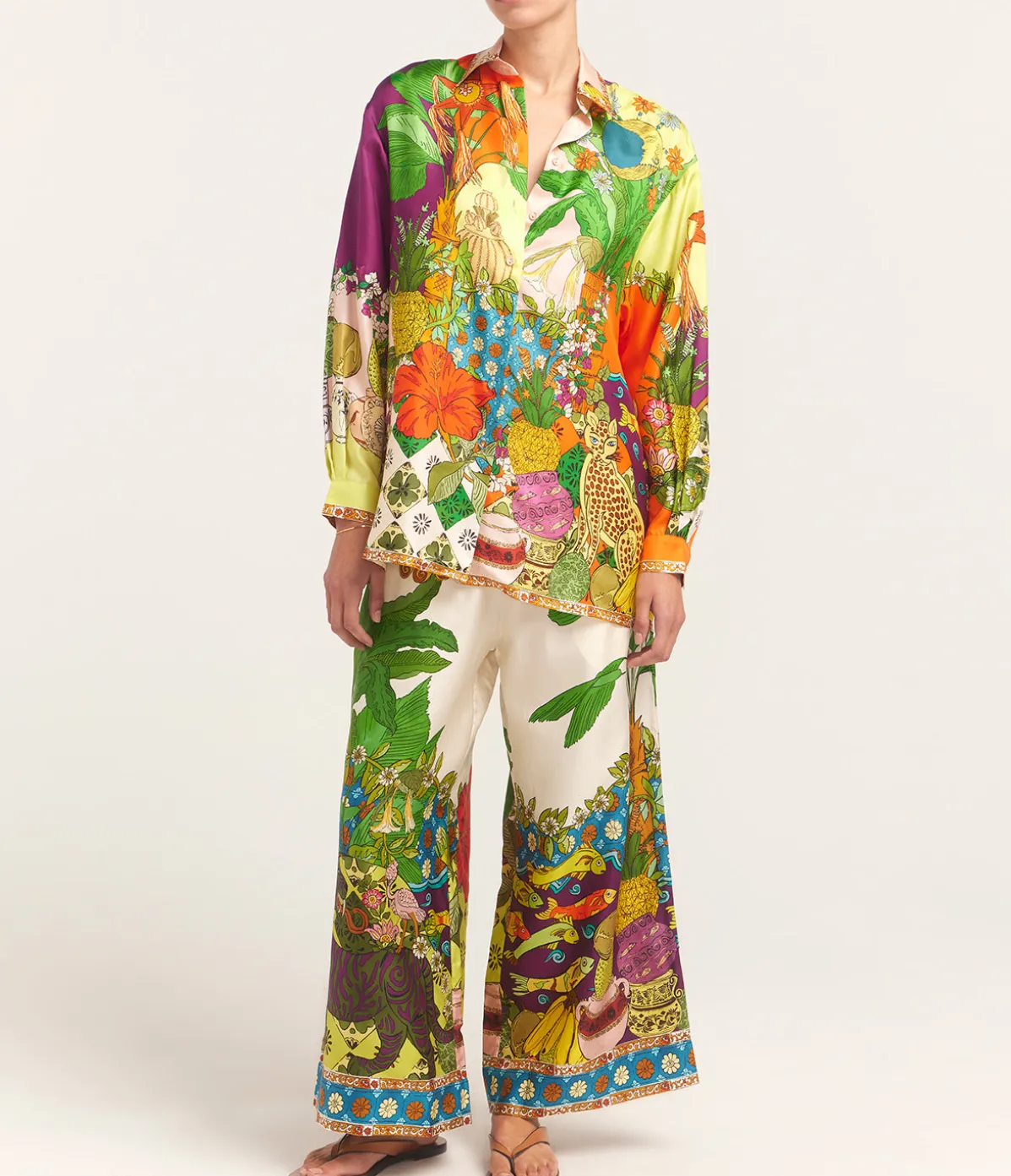 Tiger Silk Shirt In Multi