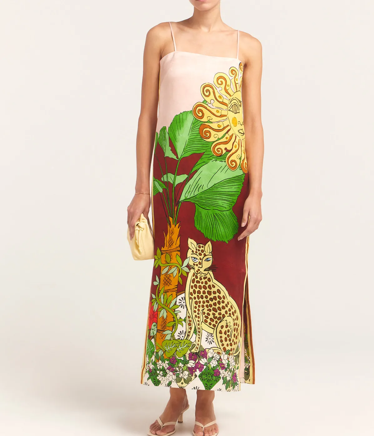 Tiger Slip Dress In Multi