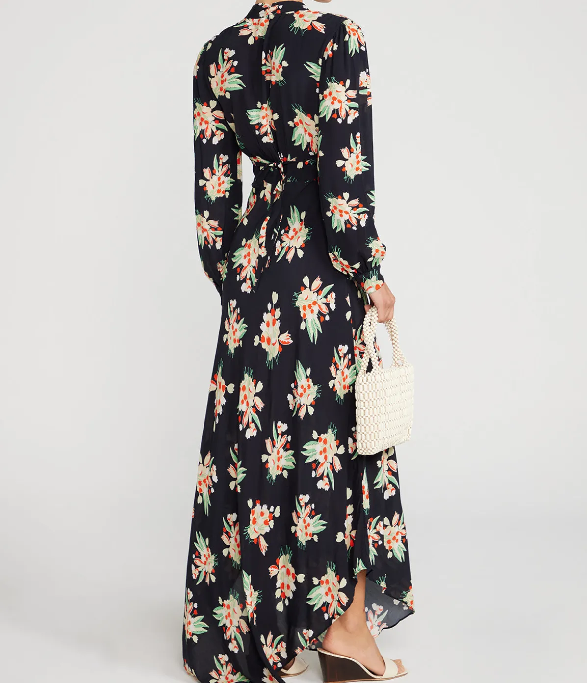 Trula Long Sleeve Dress In Tulip Cloud Black