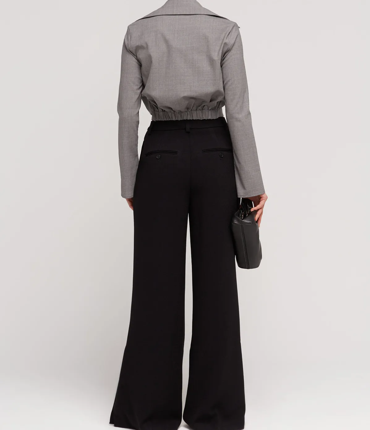 Twist Front Blouse In Grey