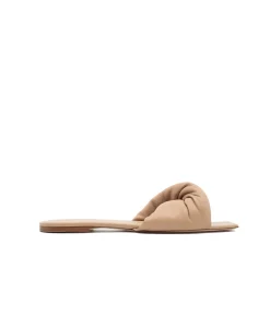 Twist Front Flat In Beige