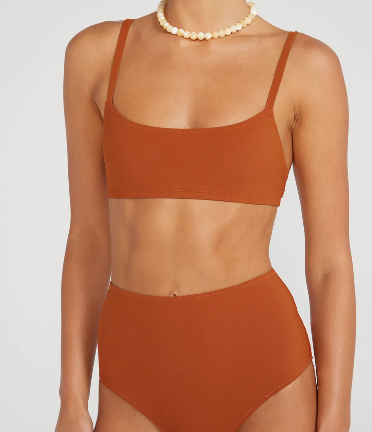 Undici High Waisted Bikini In Terracotta