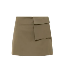 Utilitarian Pocket Mini Skirt In Kelp