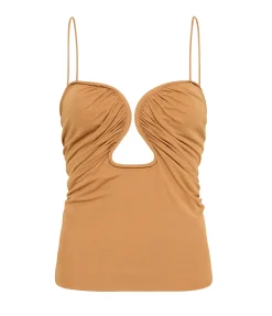 Val Key Hole Top In Almond
