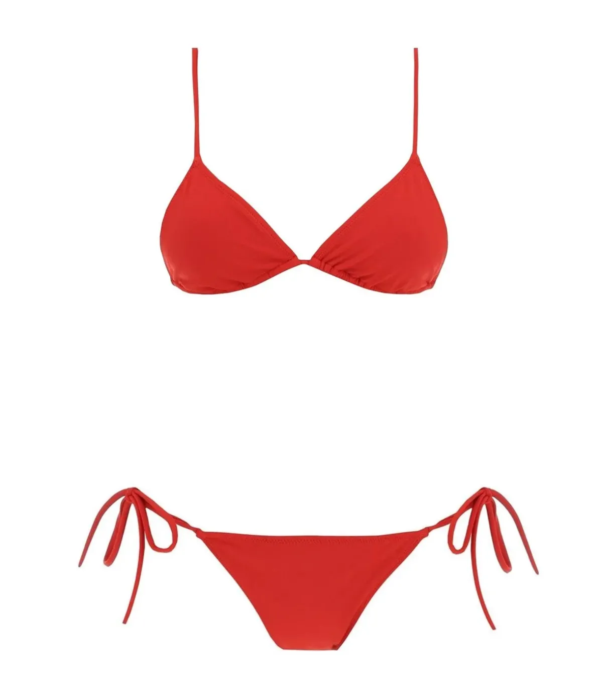 Venti Self Tie Bikini In Red