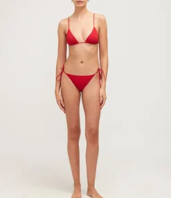 Venti Self Tie Bikini In Red
