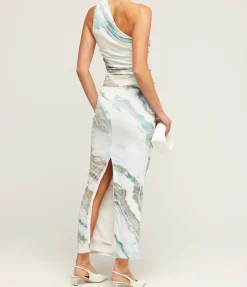 Vesper Fitted Skirt In Agate