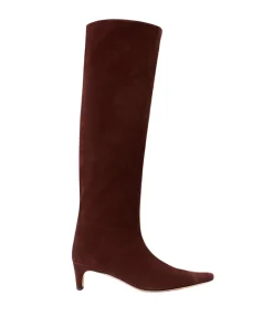 Wally Suede Knee Boot In Mahogony