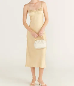 Waterlily Midi Dress In Golden