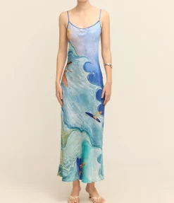 Wessex Slip Dress In Apres Surf