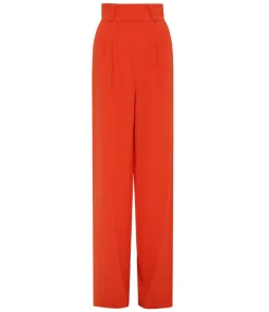 Wide Leg Pant In Tangerine