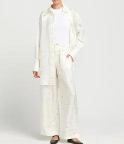 Wide Leg Silk Trouser In Patternmaking