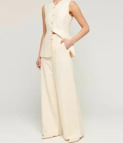 Wide Leg Trouser In Ivory