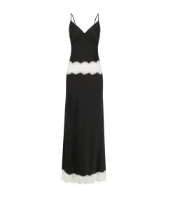Winslet Slip Dress In Black And Cream