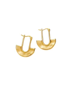 Zenyu Mini Fan Hoop In Gold